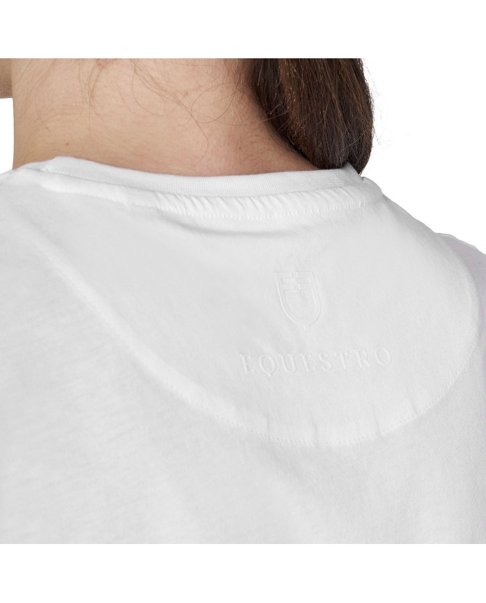 WOMEN S MONOGRAM FLOCKED LOGO COTTON T-SHIRT