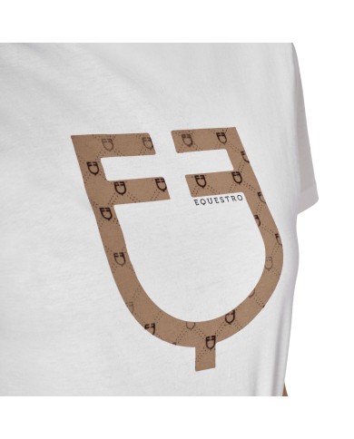 WOMEN S MONOGRAM FLOCKED LOGO COTTON T-SHIRT