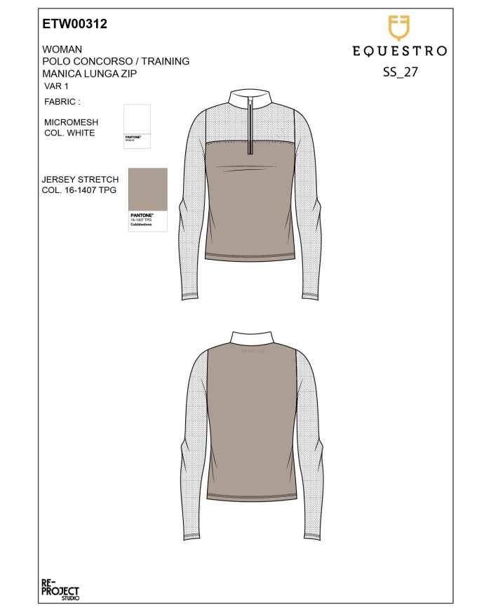 WOMEN S MICRO MESH POLO SHIRT LS ZIP