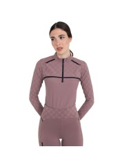 WOMEN S MONOGRAM TRAINING POLO LS ZIP