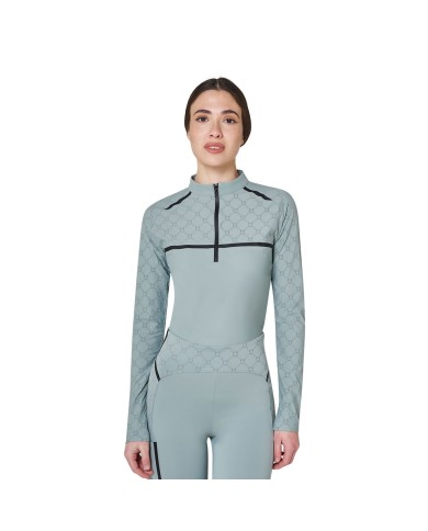WOMEN S MONOGRAM TRAINING POLO LS ZIP