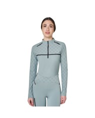 WOMEN S MONOGRAM TRAINING POLO LS ZIP
