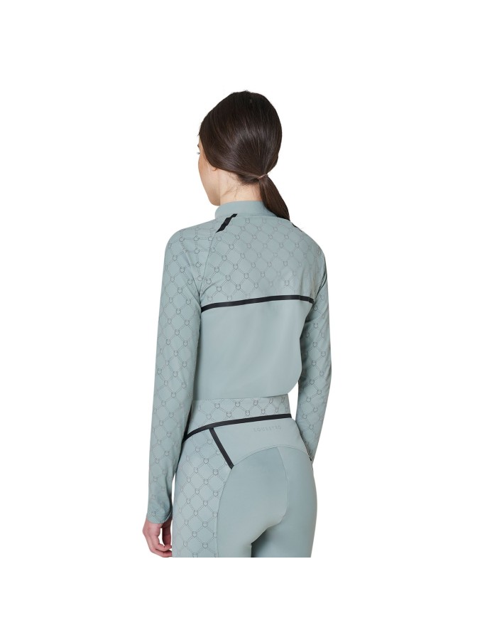 WOMEN S MONOGRAM TRAINING POLO LS ZIP