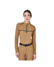 WOMEN S MONOGRAM TRAINING POLO LS ZIP