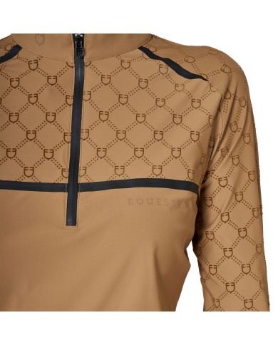 WOMEN S MONOGRAM TRAINING POLO LS ZIP