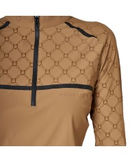 WOMEN S MONOGRAM TRAINING POLO LS ZIP