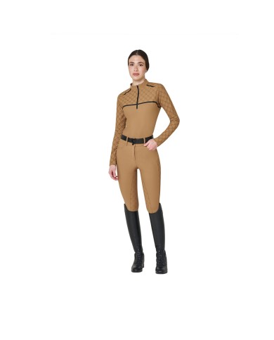 WOMEN S MONOGRAM TRAINING POLO LS ZIP