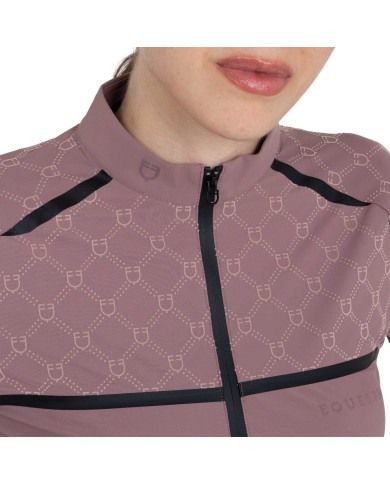 WOMEN S MONOGRAM TRAINING POLO LS ZIP