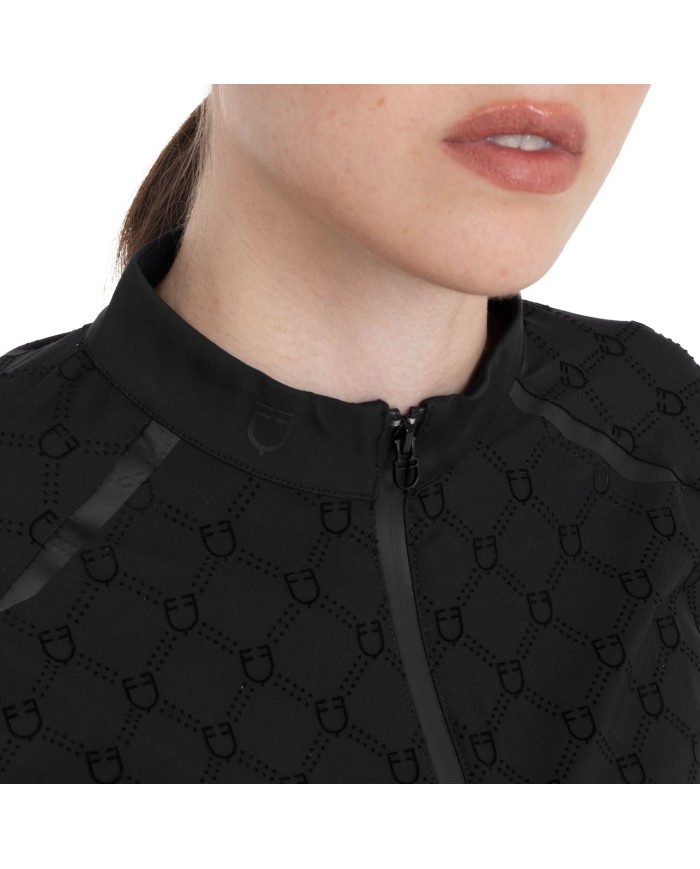WOMEN S MONOGRAM TRAINING POLO LS ZIP
