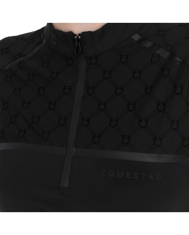 WOMEN S MONOGRAM TRAINING POLO LS ZIP