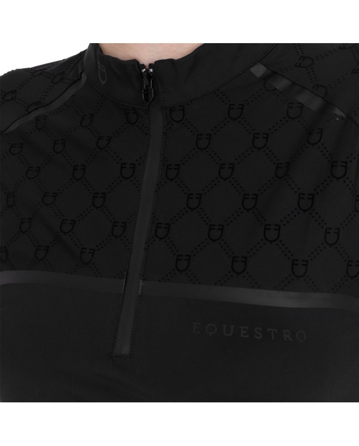 WOMEN S MONOGRAM TRAINING POLO LS ZIP
