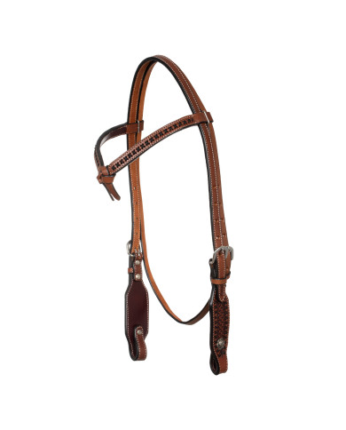 TESTIERA WESTERN FUTURITY CON FRONTALINO INTRECCIATO TESTIERA WESTERN FUTURITY CON FRONTALINO INTRECCIATO