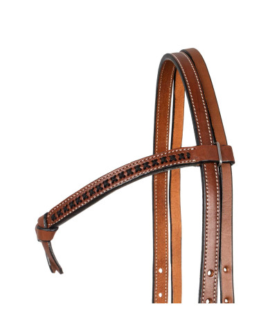 TESTIERA WESTERN FUTURITY CON FRONTALINO INTRECCIATO TESTIERA WESTERN FUTURITY CON FRONTALINO INTRECCIATO