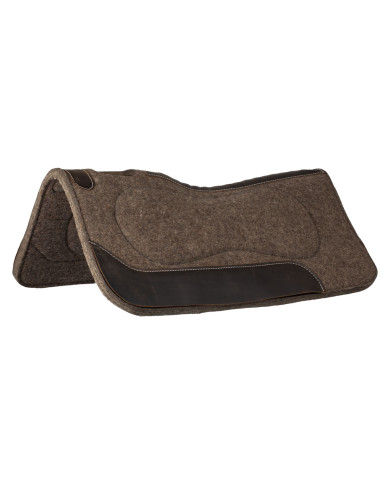 Sottosella in feltro di pura lana con rinforzi in pelle