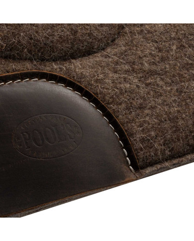 Sottosella in feltro di pura lana con rinforzi in pelle