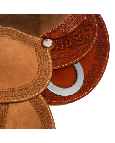 Sella Westwood wade doppia gonna quilted seat flower 6 border 77 cognac reverse natural Sella Westwood wade doppia gonna quilted seat flower 6 border 77 cognac reverse natural