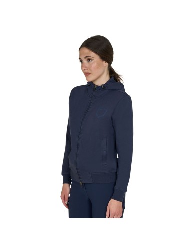 WOMEN S SHINY TRASPARENT LOGO HOODIE