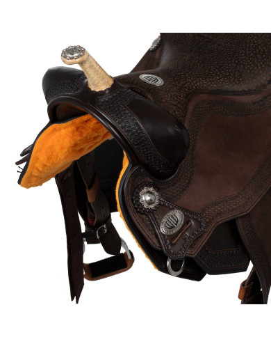 Selle Westwood classic barrel dark brown flower6 round border basket Selle Westwood classic barrel dark brown flower6 round border basket