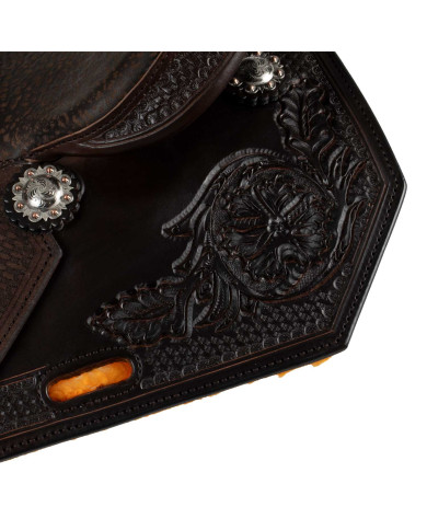Selle Westwood classic barrel dark brown flower6 round border basket Selle Westwood classic barrel dark brown flower6 round border basket
