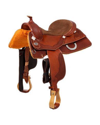 Selle Westwood classic reining gonna quadra cognac flower16 wave basket