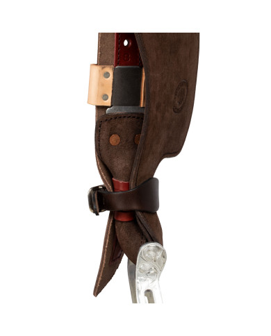 Sella Westwood basic barrel MJ, brown/reverse brown, border basket tooling Sella Westwood basic barrel MJ, brown/reverse brown, border basket tooling