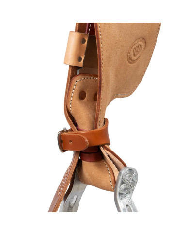 Sella Westwood basic barrel MJ, cognac/reverse natural, border basket tooling Sella Westwood basic barrel MJ, cognac/reverse natural, border basket tooling