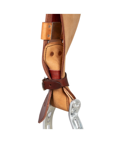Sella Westwood basic barrel MJ burgundy/reverse natural border basket tooling Sella Westwood basic barrel MJ burgundy/reverse natural border basket tooling