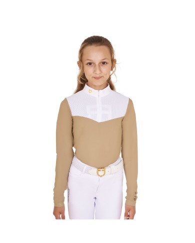 GIRL COMPETITION LS ZIP SHIRT 1/2 MESH