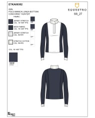 GIRL S HUNTER COMPETITITION POLO SHIRT LS BUTTONS