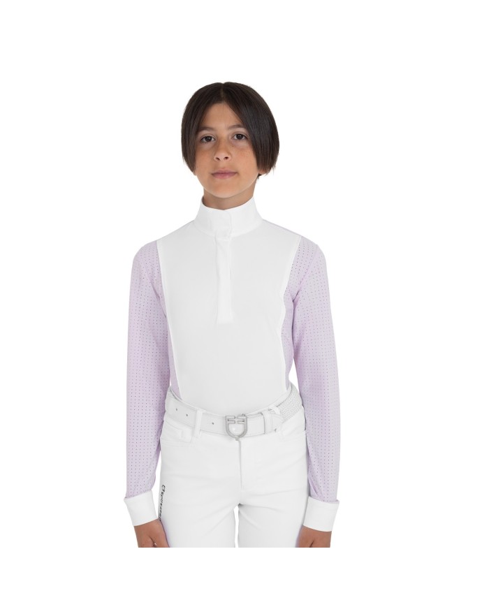GIRL S HUNTER COMPETITITION POLO SHIRT LS BUTTONS