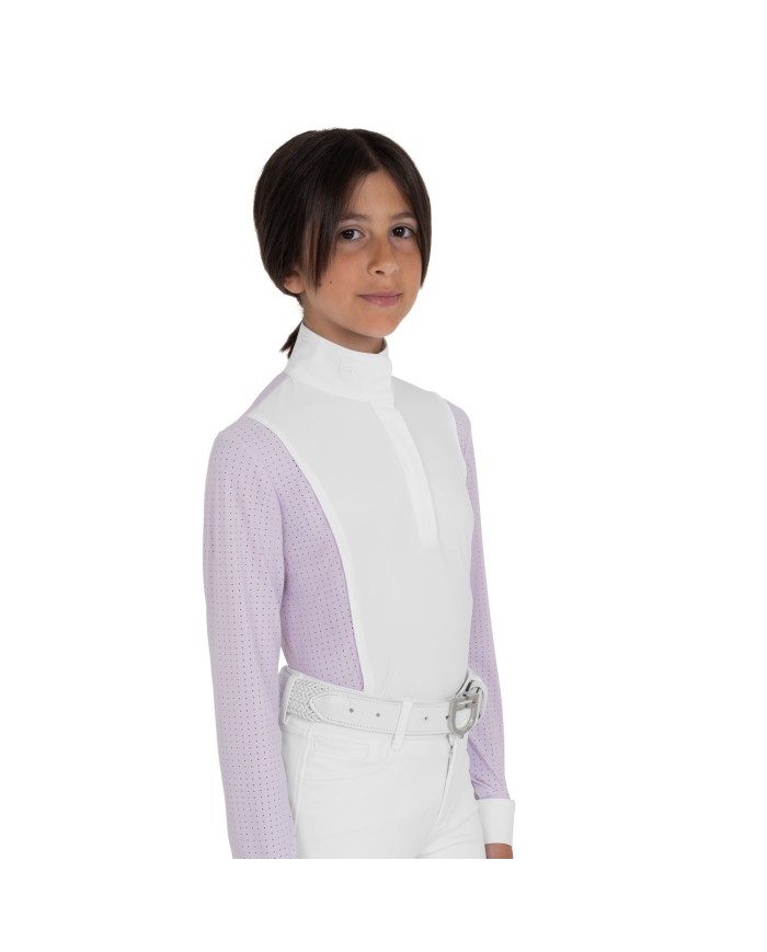 GIRL S HUNTER COMPETITITION POLO SHIRT LS BUTTONS