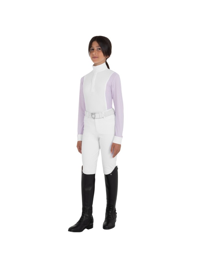 GIRL S HUNTER COMPETITITION POLO SHIRT LS BUTTONS