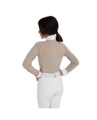 GIRL S HUNTER COMPETITITION POLO SHIRT LS BUTTONS