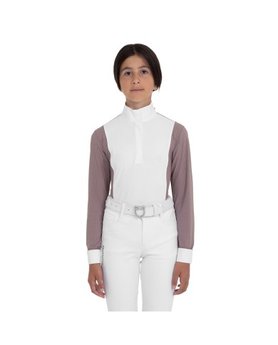 GIRL S HUNTER COMPETITITION POLO SHIRT LS BUTTONS