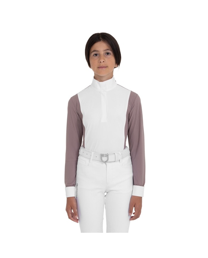GIRL S HUNTER COMPETITITION POLO SHIRT LS BUTTONS