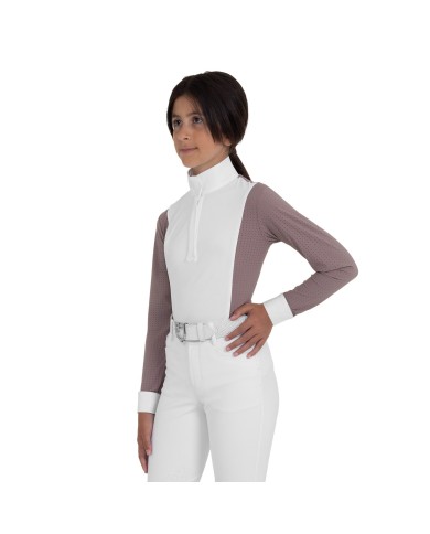 GIRL S HUNTER COMPETITITION POLO SHIRT LS BUTTONS