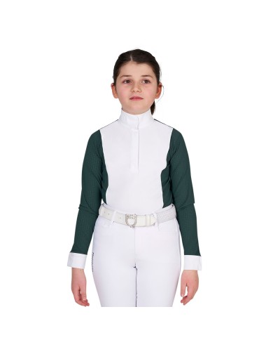 GIRL S HUNTER COMPETITITION POLO SHIRT LS BUTTONS