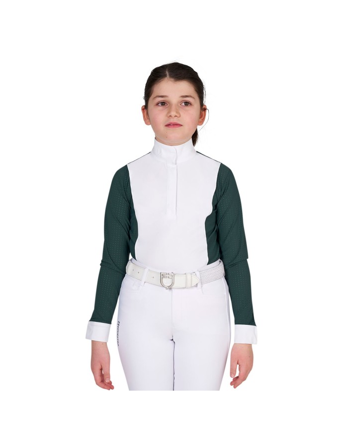 GIRL S HUNTER COMPETITITION POLO SHIRT LS BUTTONS