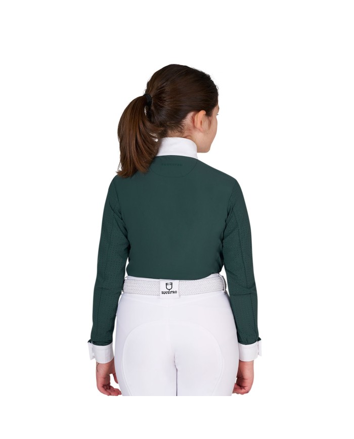 GIRL S HUNTER COMPETITITION POLO SHIRT LS BUTTONS