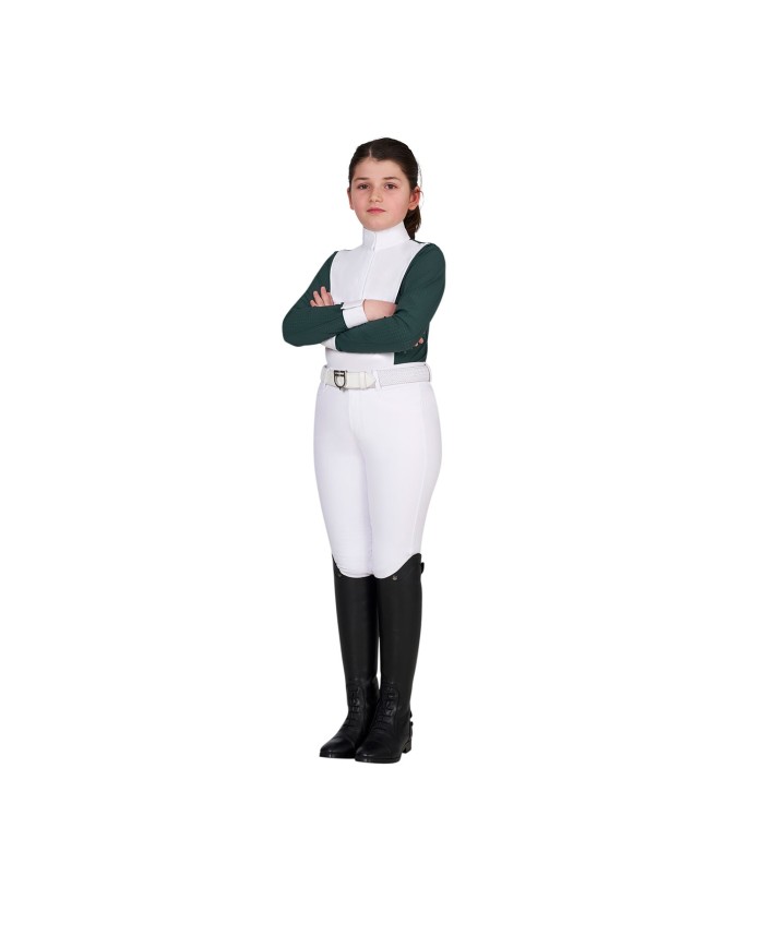 GIRL S HUNTER COMPETITITION POLO SHIRT LS BUTTONS