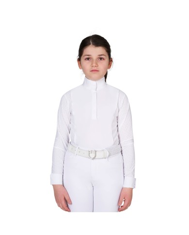GIRL S HUNTER COMPETITITION POLO SHIRT LS BUTTONS