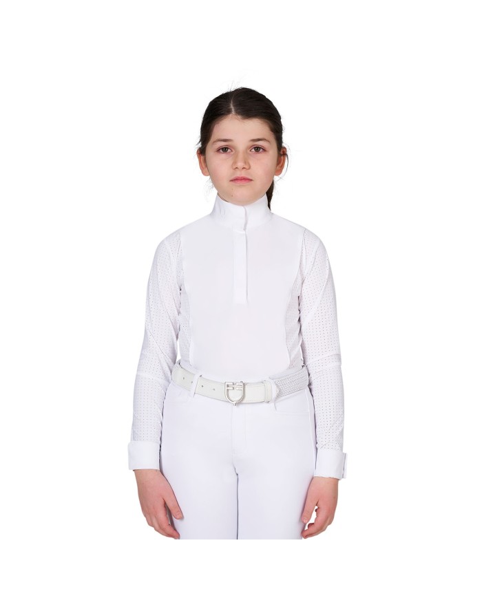 GIRL S HUNTER COMPETITITION POLO SHIRT LS BUTTONS