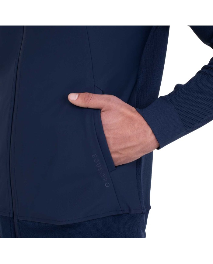 MEN S NYLON+KNIT SEAMLESS HOODIE