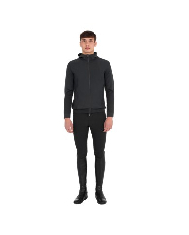 MEN S NYLON+KNIT SEAMLESS HOODIE