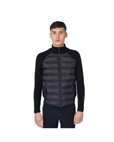 MEN S FULL ZIP HYBRID NYLON+ KNIT JACKET
