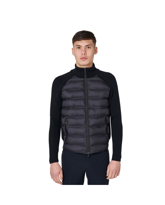 MEN S FULL ZIP HYBRID NYLON+ KNIT JACKET