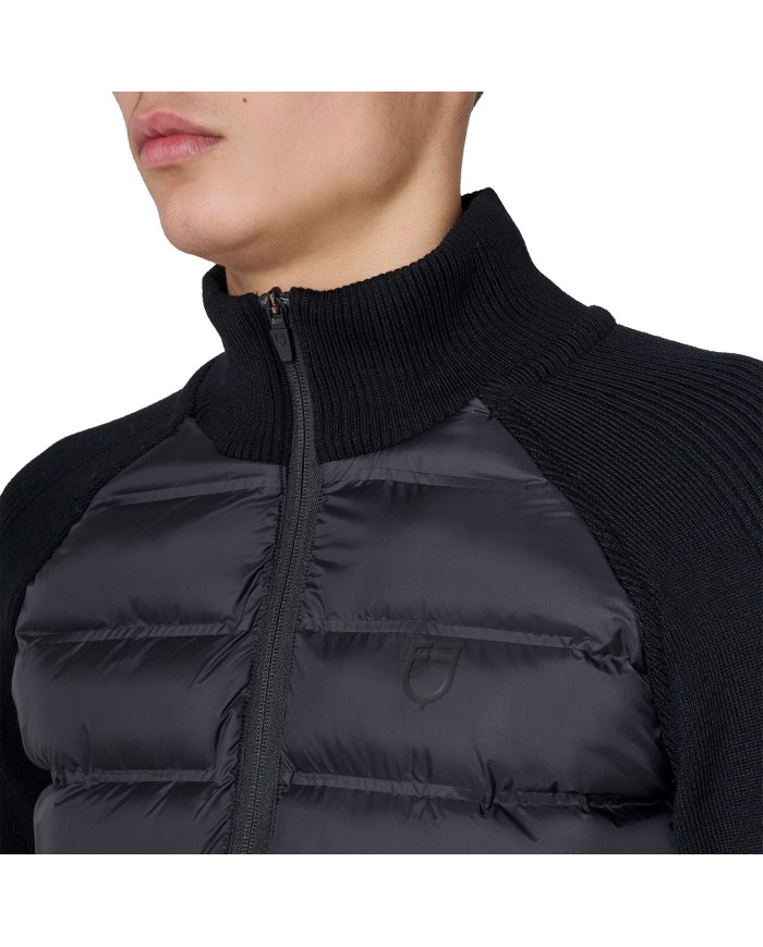 MEN S FULL ZIP HYBRID NYLON+ KNIT JACKET