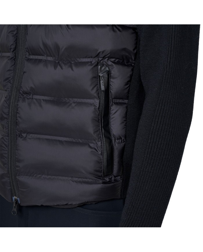 MEN S FULL ZIP HYBRID NYLON+ KNIT JACKET