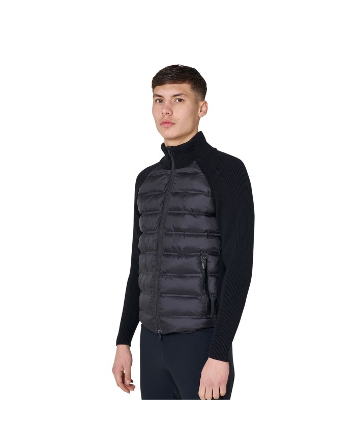 MEN S FULL ZIP HYBRID NYLON+ KNIT JACKET