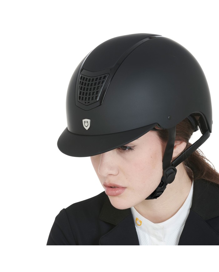 CASCO EQUESTRO MODELLO ECLIPSE PLAIN MATT ROWEL FITTING OM. 1384-2023